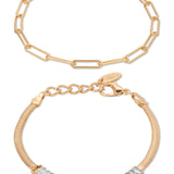 Links and Shine Bracelet Set of 2