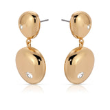 Polished Double Pebble Drop Earrings
