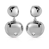 Polished Double Pebble Drop Earrings