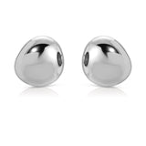 Polished Pebble Stud Earrings