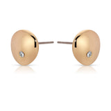 Polished Pebble Crystal Stud Earrings