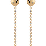 Polished Pebble Linear Chain Earrings