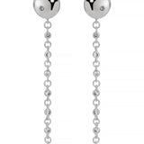 Polished Pebble Linear Chain Earrings
