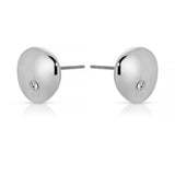 Polished Pebble Crystal Stud Earrings
