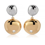 Polished Double Pebble Drop Earrings