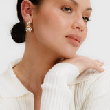 Organic Shape Crystal Earrings