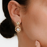 Organic Shape Crystal Earrings