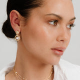 Organic Shape Crystal Earrings