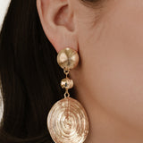 Swirl Pendant Dangle Earrings