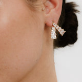 Front and Back Crystal Dangle Earrings