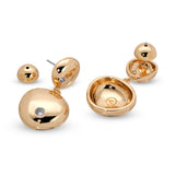 Polished Double Pebble Drop Earrings