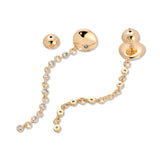 Polished Pebble Linear Chain Earrings