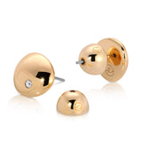 Polished Pebble Crystal Stud Earrings