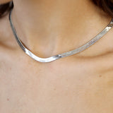 Brooklyn Flat Herringbone Chain Necklace