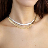 Brooklyn Flat Herringbone Chain Necklace