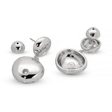 Polished Double Pebble Drop Earrings