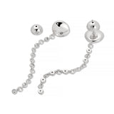 Polished Pebble Linear Chain Earrings