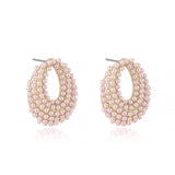 Classic Pearl Cluster Stud Earrings
