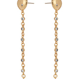Polished Pebble Linear Chain Earrings