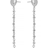 Polished Pebble Linear Chain Earrings