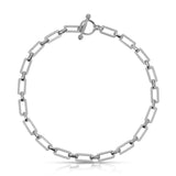 Golden Flat Rectangle Chain Necklace