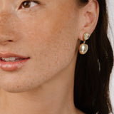 Polished Double Pebble Drop Earrings