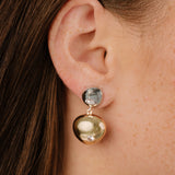Polished Double Pebble Drop Earrings