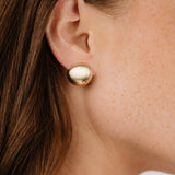 Polished Pebble Stud Earrings