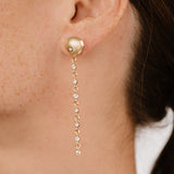 Polished Pebble Linear Chain Earrings