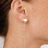 Polished Pebble Linear Chain Earrings