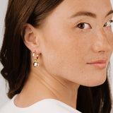 Polished Pebble Huggie Hoop Earrings