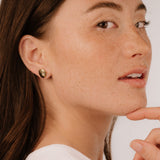 Polished Pebble Crystal Stud Earrings