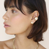 Center Crystal Line Chunky Ear Cuff