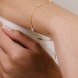 Subtle Butterflies and Pearl Bracelet