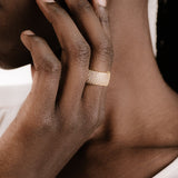 Crystal Thick Band Ring