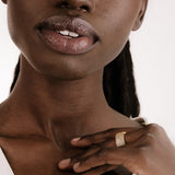 Crystal Thick Band Ring