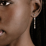Dainty Linear Crystal Drop Earrings