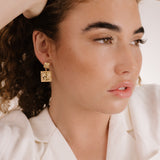 Repeated Square Dangle Earrings