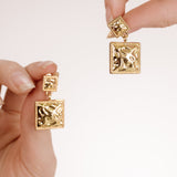 Repeated Square Dangle Earrings