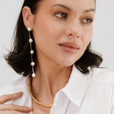 Dripping Pearl Delicate Drop Earrings
