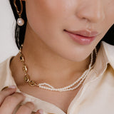 Open Circle Freshwater Pearl Earrings