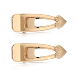Double Love Clip Set in Gold