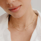 Crystal Dot Layered Necklace