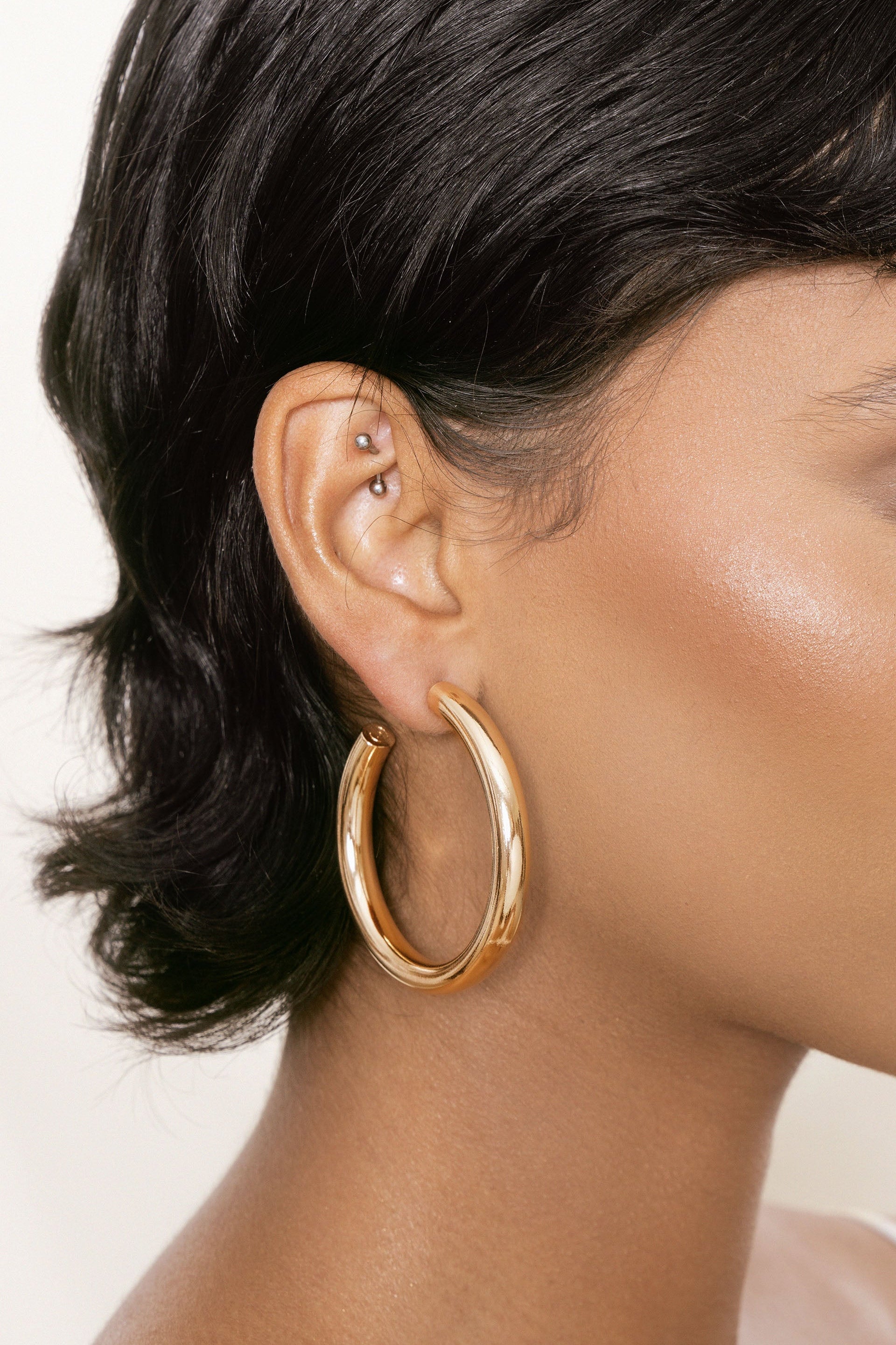 Large Thick Classic Hoops
