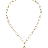Paperclip Link Initial Necklace