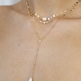 Forever Falling Pearl Lariat