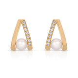 Pavé and Pearl Earrings