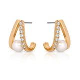 Pavé and Pearl Earrings