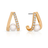 Pavé and Pearl Earrings