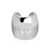 Center Crystal Line Chunky Ear Cuff